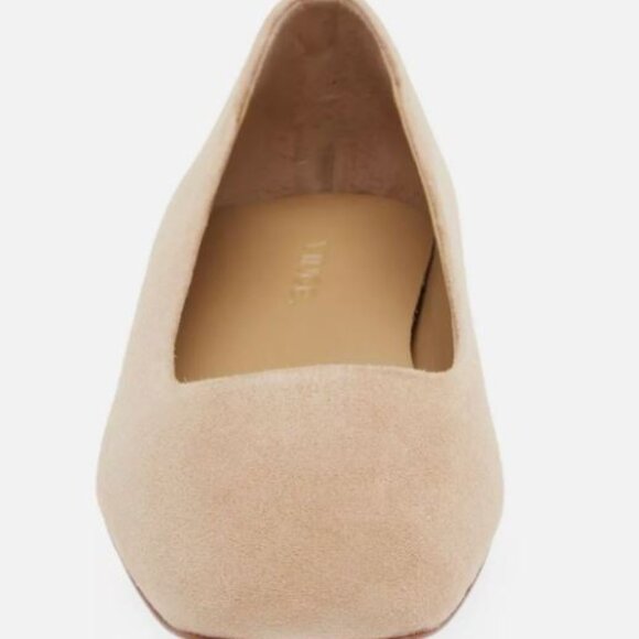 NWT Vince Women's Cesta Square Toe Ballet Flat Natural Suede Size 8 Fall - Picture 5 of 9